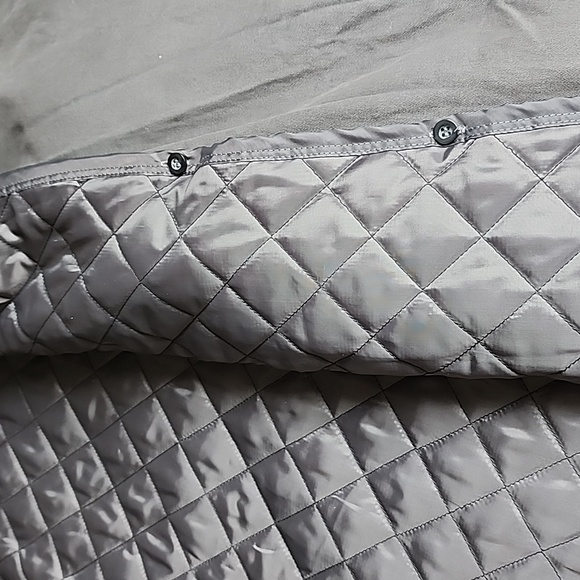 TYLI Italy Two-Layer Chain Rhinestone Detail Gray Coat - Picture 9 of 13